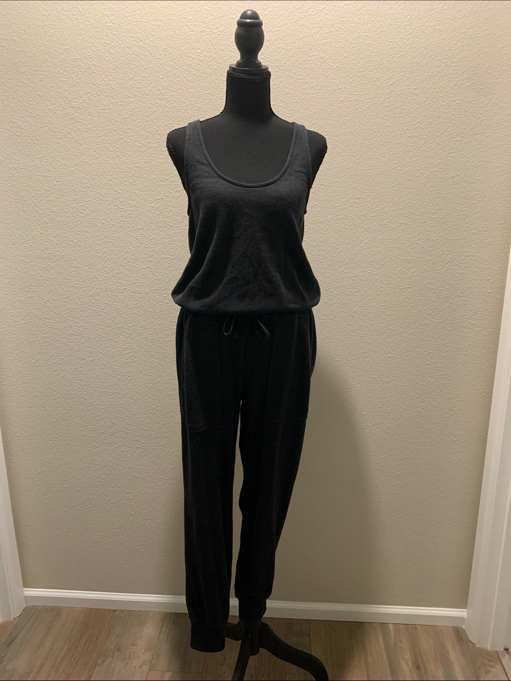 Prana Black Tank Jumpsuit with Drawstring Waist NWOT (Size S)
